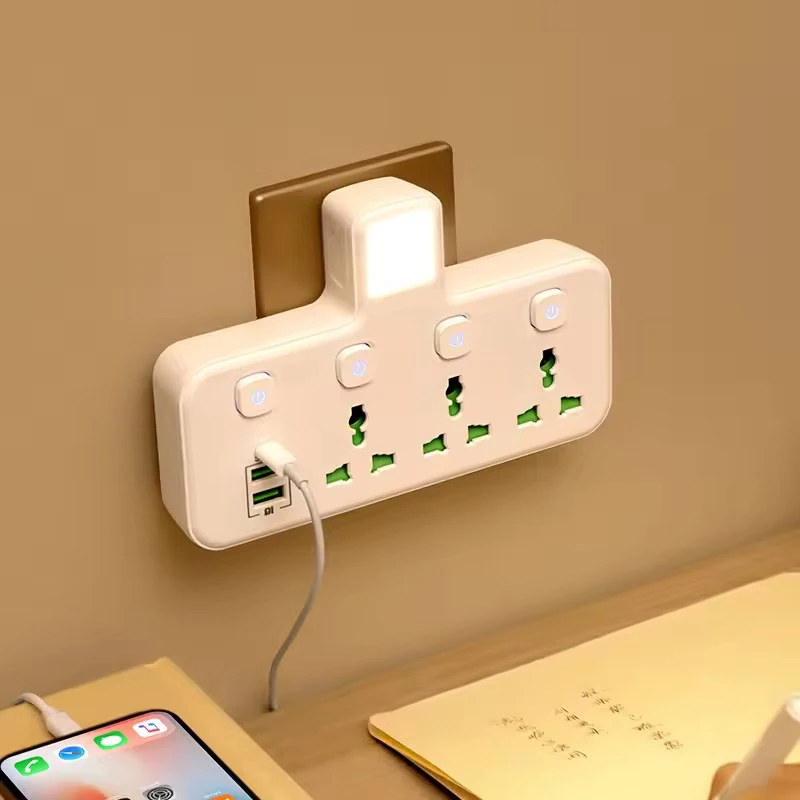 

EU UK US AU Plug Electric AC Outlet Power Universal Jack Type-c USB Charge Separate Switch Night Light Multifunction Wall Socket