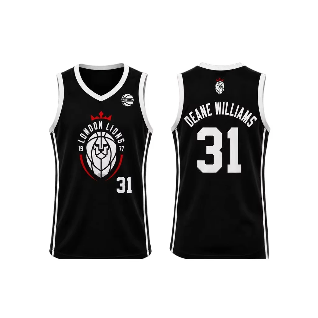 2026-27 Season London Lions Unisex Basketball Jersey Vest, Men Women Sleeveless Breathable Mesh Vest, Street Basketball Jersey