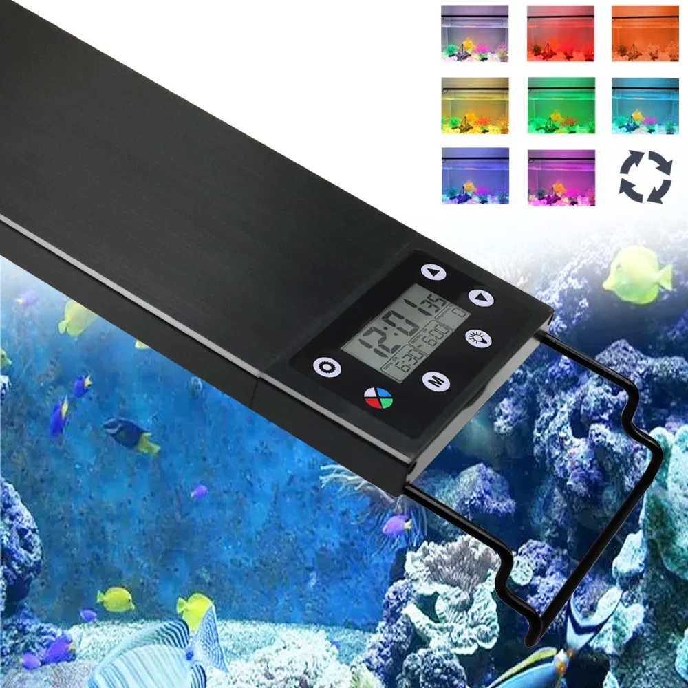 

100V-240V 30cm Fish Tank 24/7 Full Spectrum Lighting LED Light Aquatic Plant Grow Light Waterproof Decorative