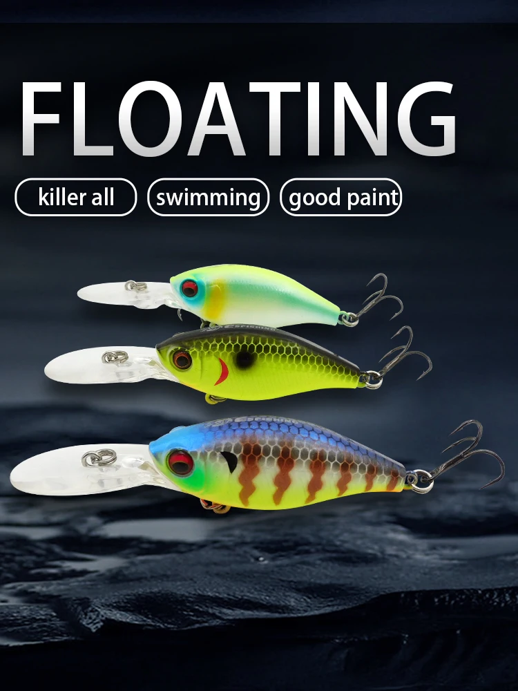 

Hard Baits floating minnow 52mm for pike fishing lure wobbler pesca