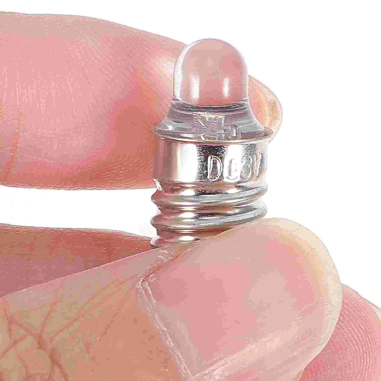 2 Pcs LED Flashlight Bulbs 3v Mini E10 Round Metal Small Light Bulbs for Torch Easy Install Replace Damaged Stable High