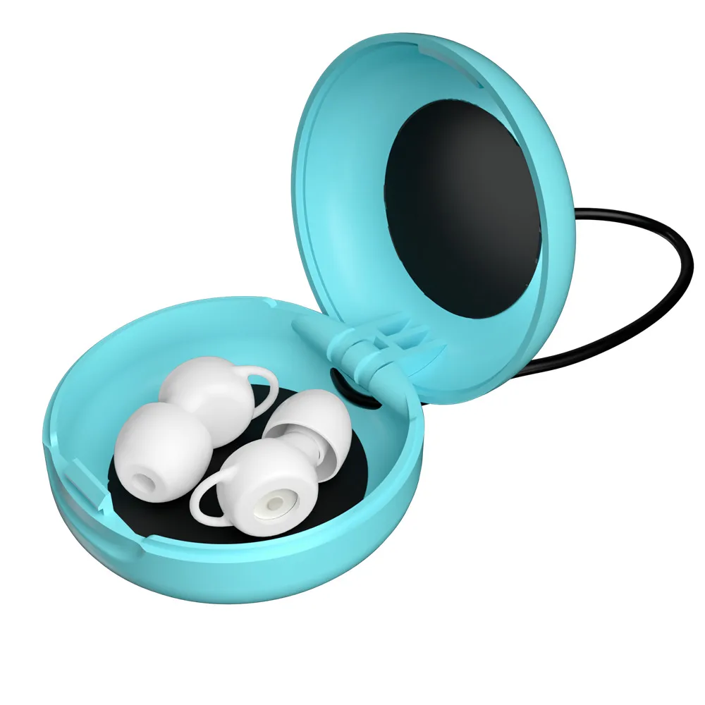 WOO  Earplugs With Storage Case Soft Silicone Noise Cancelling Reusable Earplugs For Sleeping