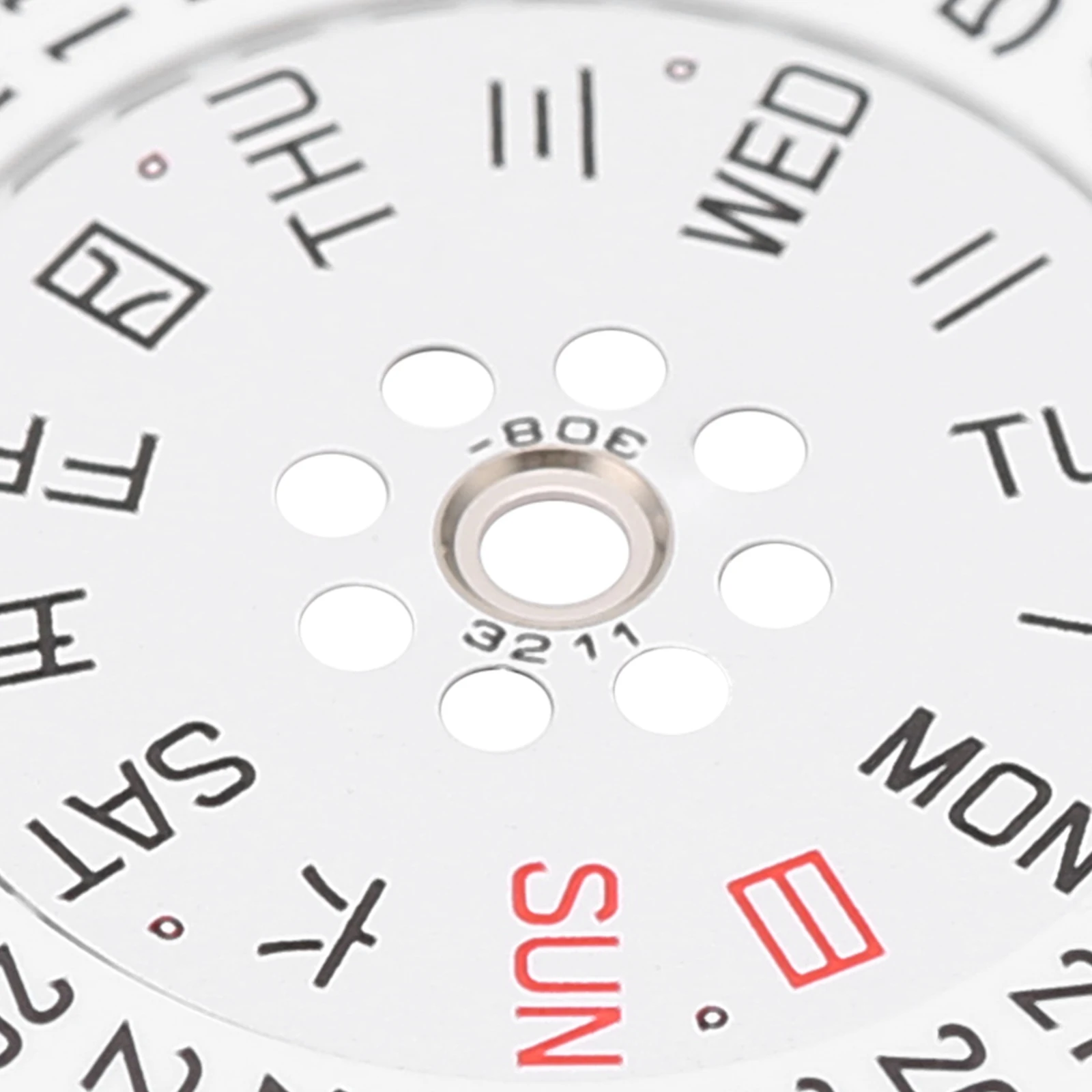Day Ring + Date Dial Set for Miyota 8200 8205 Movement, 23mm/17mm Plastic Calendar Replacement Parts