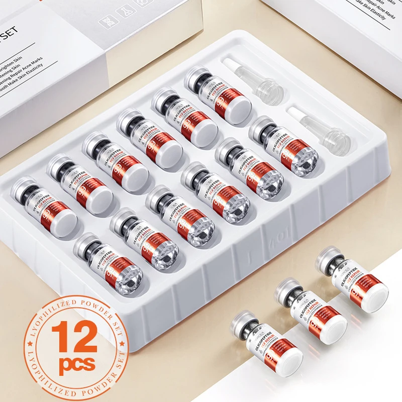 مصل الوجه أوليجوبيبتيد تجميد مسحوق مجفف يغذي تشديد العناية بالبشرة الحساسة إصلاح سلس جوهر الوجه الجمال