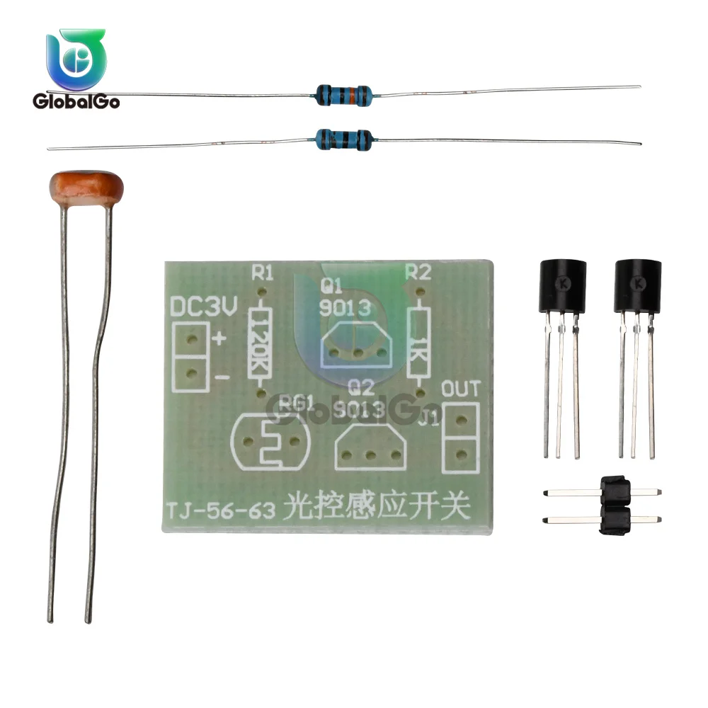 Czujnik sterowania oświetleniem przełącznik Photoswitch zestaw DIY czujnik światłoczuły moduł przełączający DIY elektroniczny zestaw szkoleniowy IC