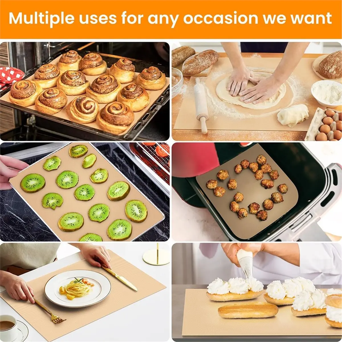 High Quality Silicone Baking Mat Roll Silicone Heatproof Non-Stick, Multi-Purpose Kitchen Mat