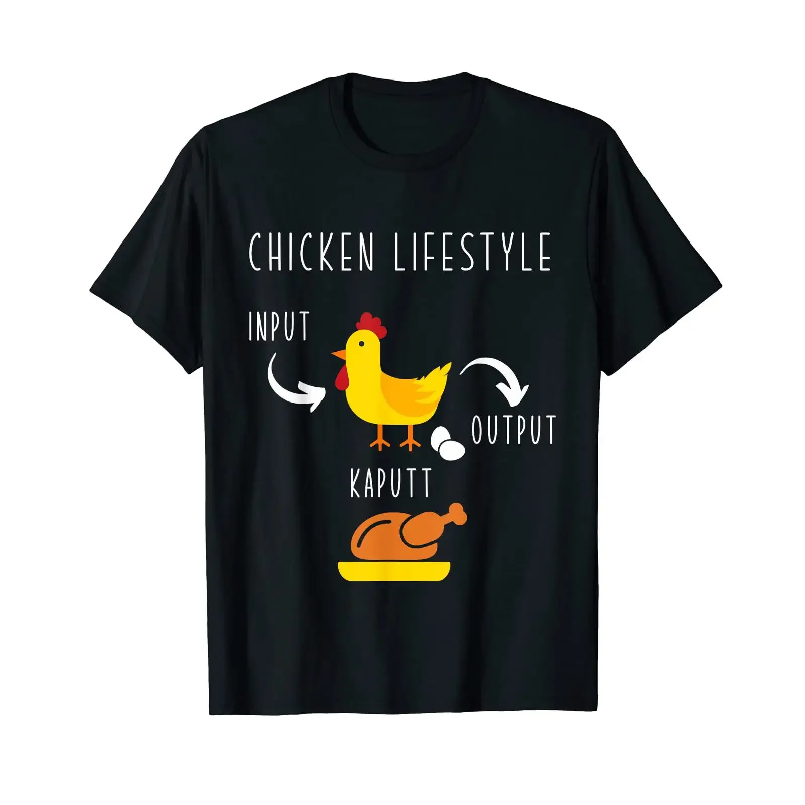 Chicken Lifestyle Input Eggs Output Roast T Shirt vintage Washed graphic Stylish Unisex streetwear Comfortable Casual homme
