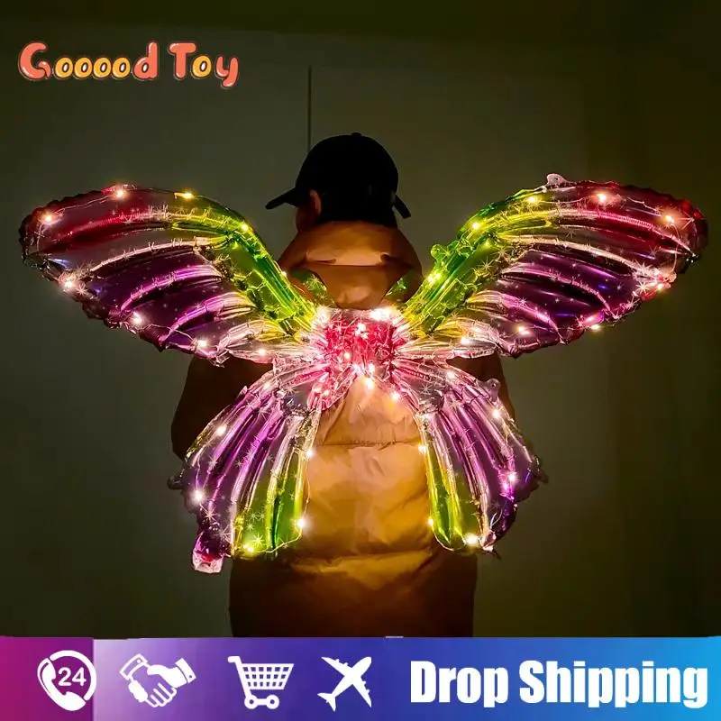 Inflatable Toys Butterfly Wings Girl Backpack Balloon Angel Wing Birthday Party Decor Kids Girls Dress Up Baloon Children's Day