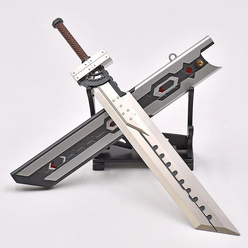 21cm Final 7 Peripheral Fantasy VII Claude Strife Fenrir Fusion Swords Alloy Weapons Model 1:6 Crafts Collection Toy Ornaments