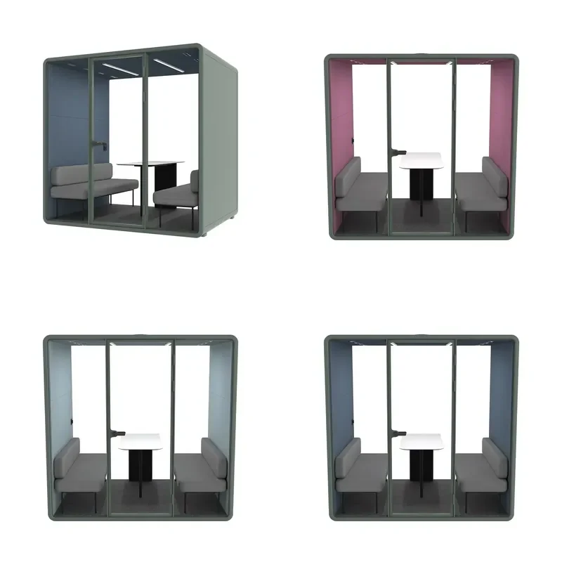 Durable Steel Framed Soundproof Conference Room for 2-4 People Customizable Furniture Office Pod
