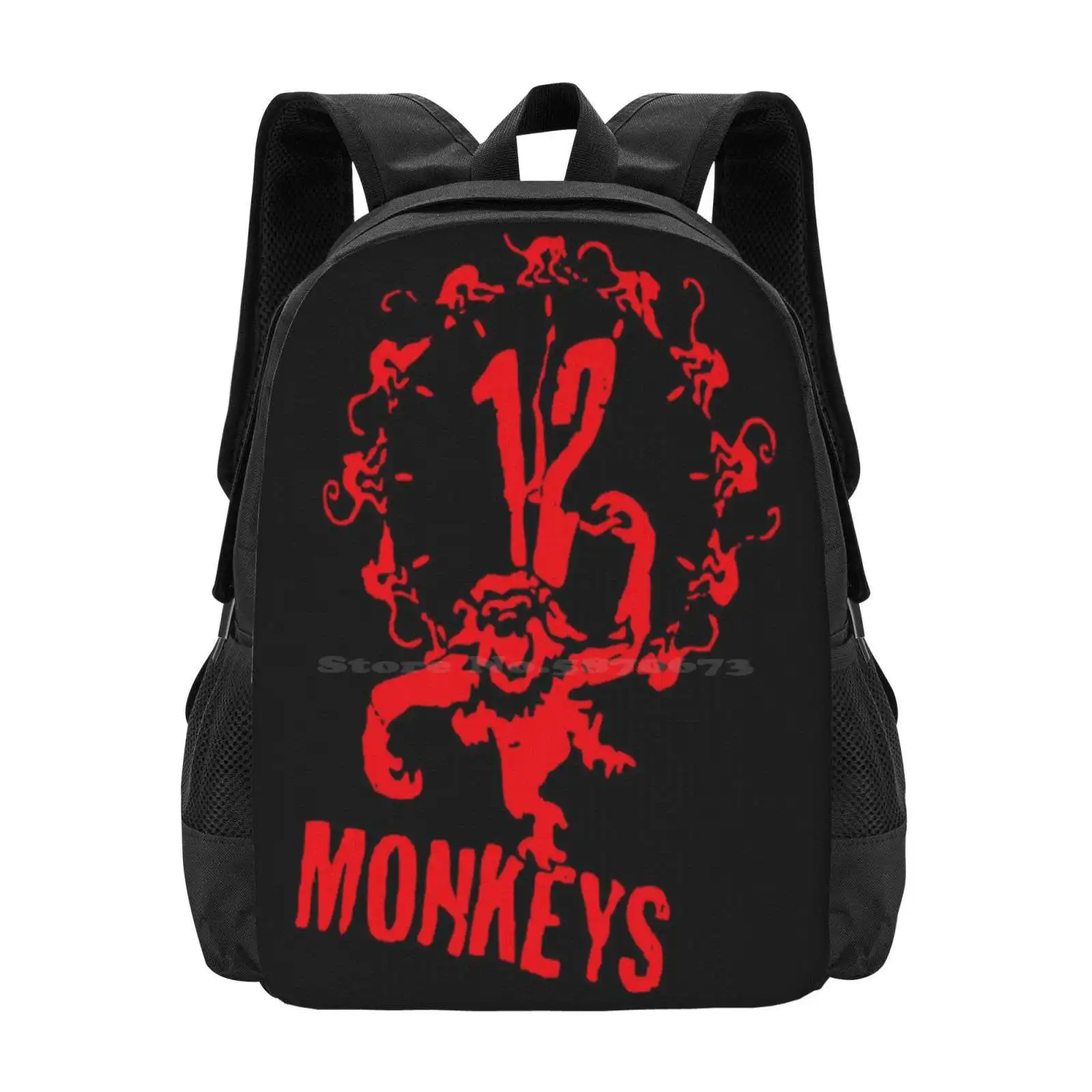 12 Monkeys Fashion Pattern Design Travel Laptop School Backpack Bag 12 Monkeys Brad Pitt Bruce Willis Terry Gilliam Cult Movie