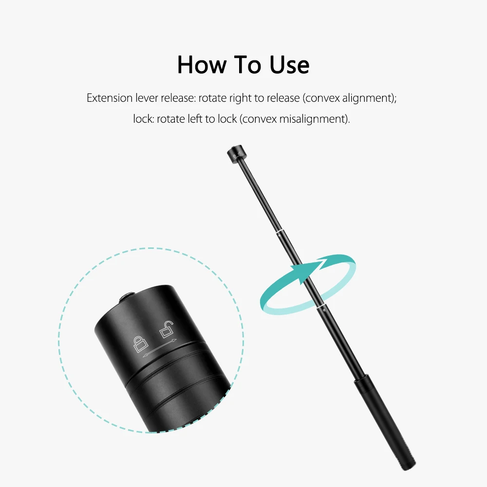 Vamson สำหรับ FeiYu Zhiyun DJI OSMO Gopro 10 9มือถือปรับเสาขาตั้งกล้อง Selfie Stick Stabilizer อุปกรณ์เสริม