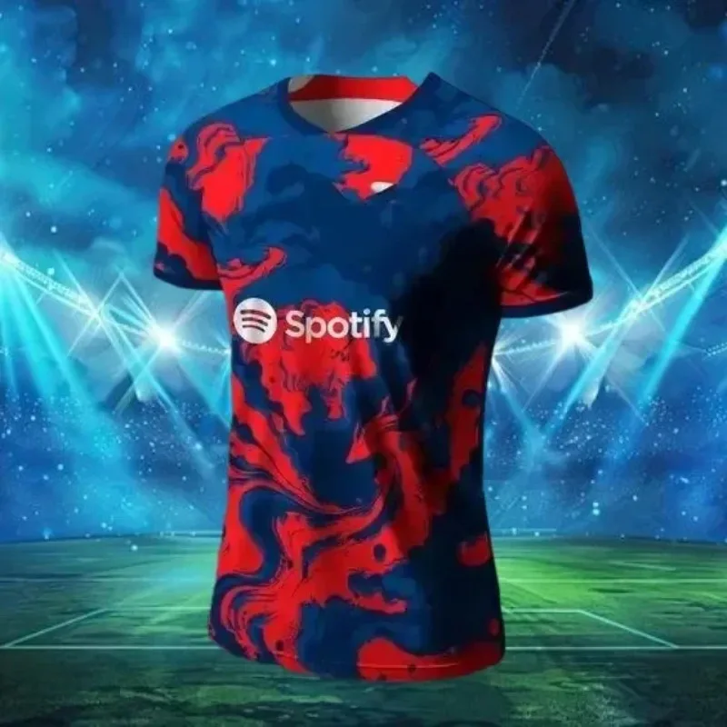 

Summer Barcelona Classic Legend Fan Version Football Jersey Men and Women Breathable Quick-drying Competition Training T-shirt