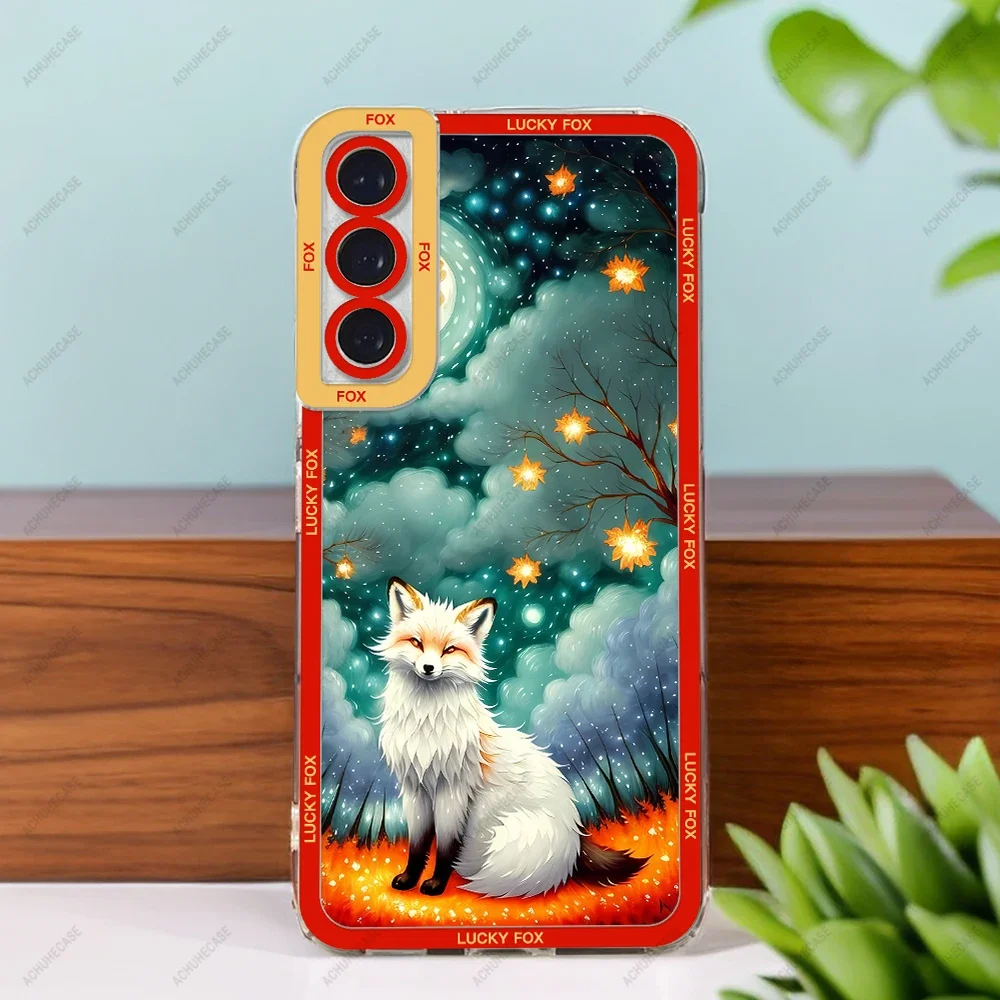 Fox Phone Case For Samsung Galaxy S20 FE S21 S22 Plus S23 S24 Ultra Silicone Soft Cover