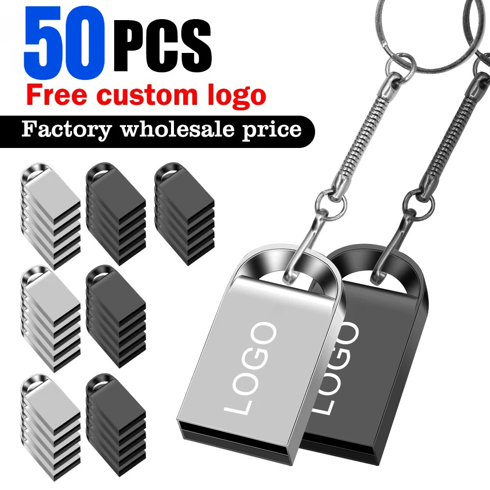 

50 шт./лот, флеш-накопитель USB Mini (различные стили), 4 ГБ, 8 ГБ, 16 ГБ, 32 ГБ, 64 ГБ, 128 ГБ, USB 2.0, с брелоком