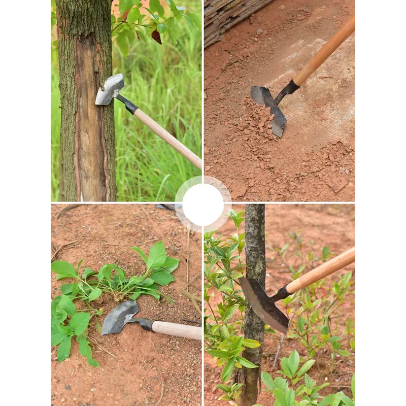 Agricultural shovel artifact weeding tool outdoor special weeding shovel crescent shovel root push grass shovel small hoe