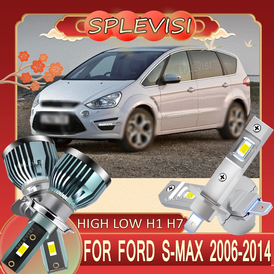 

LED headlight high low beam Fast-Acting Glow Night Safety Longevity For Ford S-Max 2006 2007 2008 2009 2010 2011 2012 2013 2014