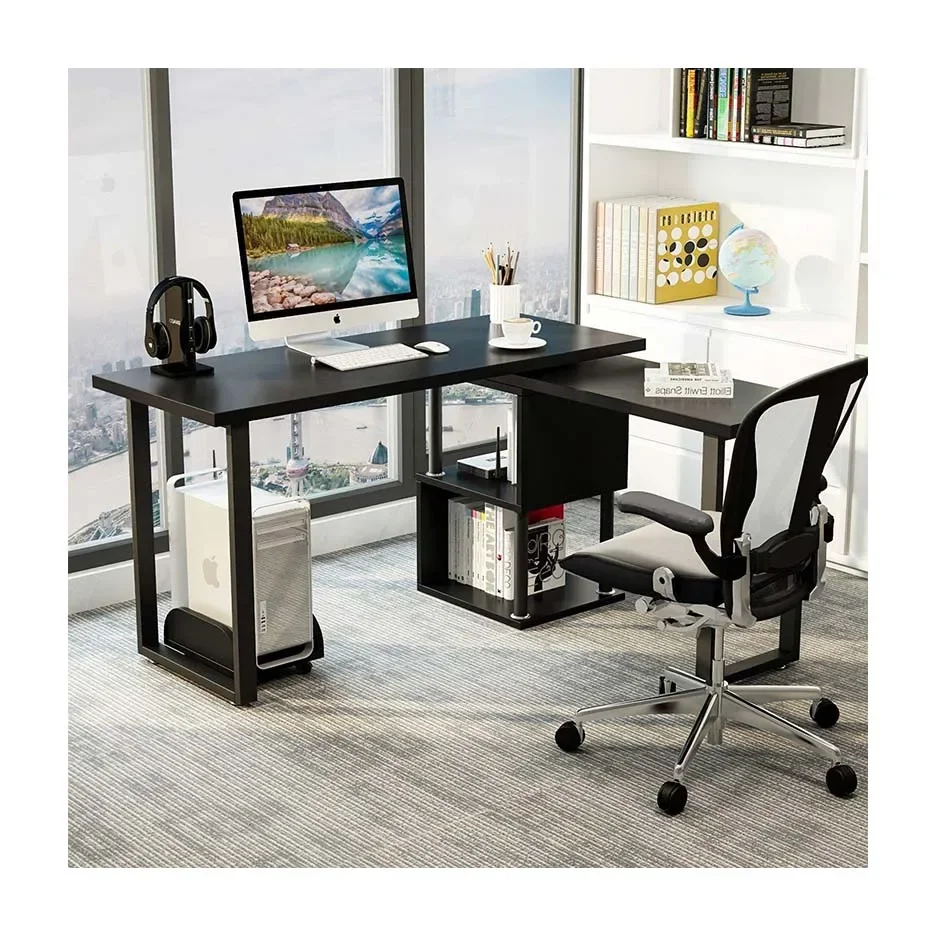 

z Hot Sale Modern Design L Shaped Computer Desk PC Tables Home Office Furniture Corner Desk