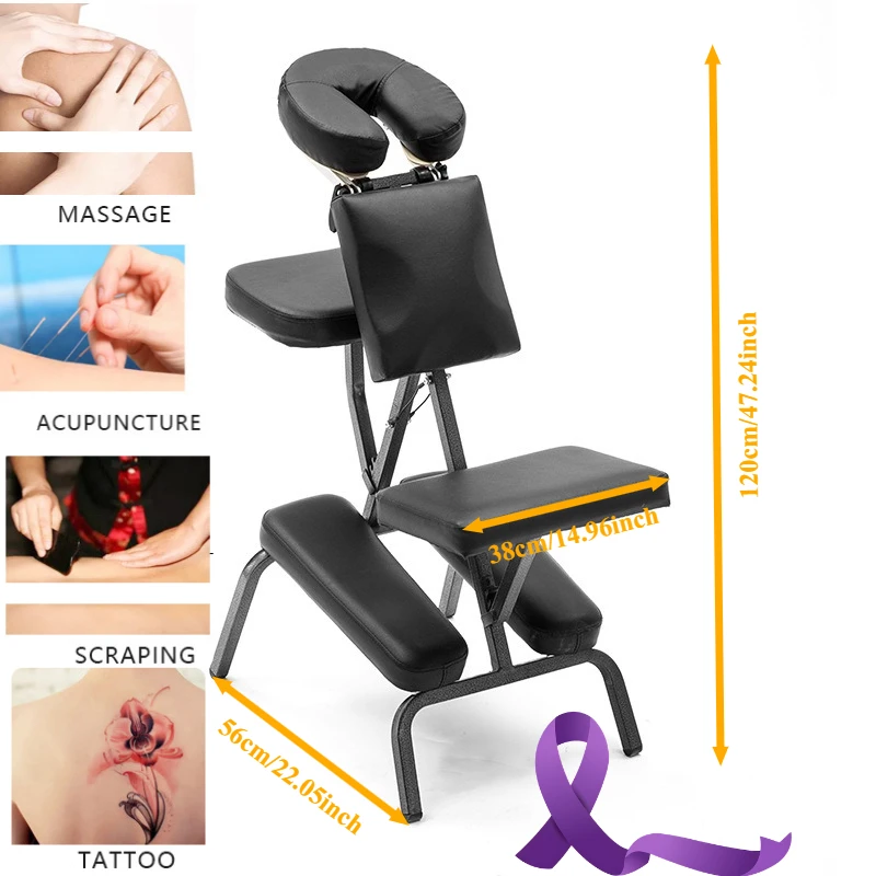 

Складное массажное кресло для здоровья татуировки, портативное массажное кресло Гуа Ша, складная косметическая кровать