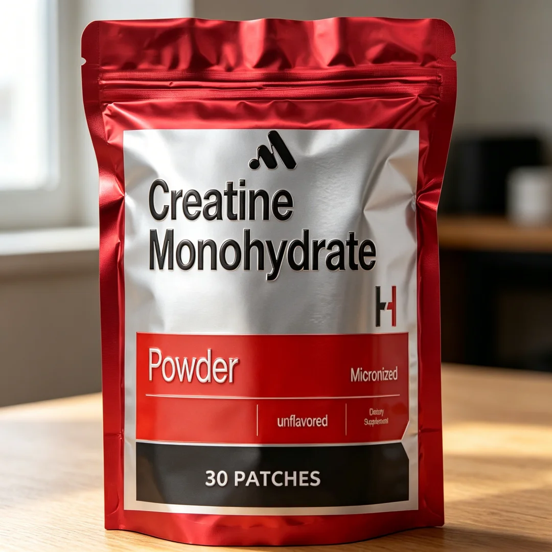 Creatine Monohydrate Transdermal Patches- Support Muscles, Cellular Energy and Cognitive Function - 30 Patches