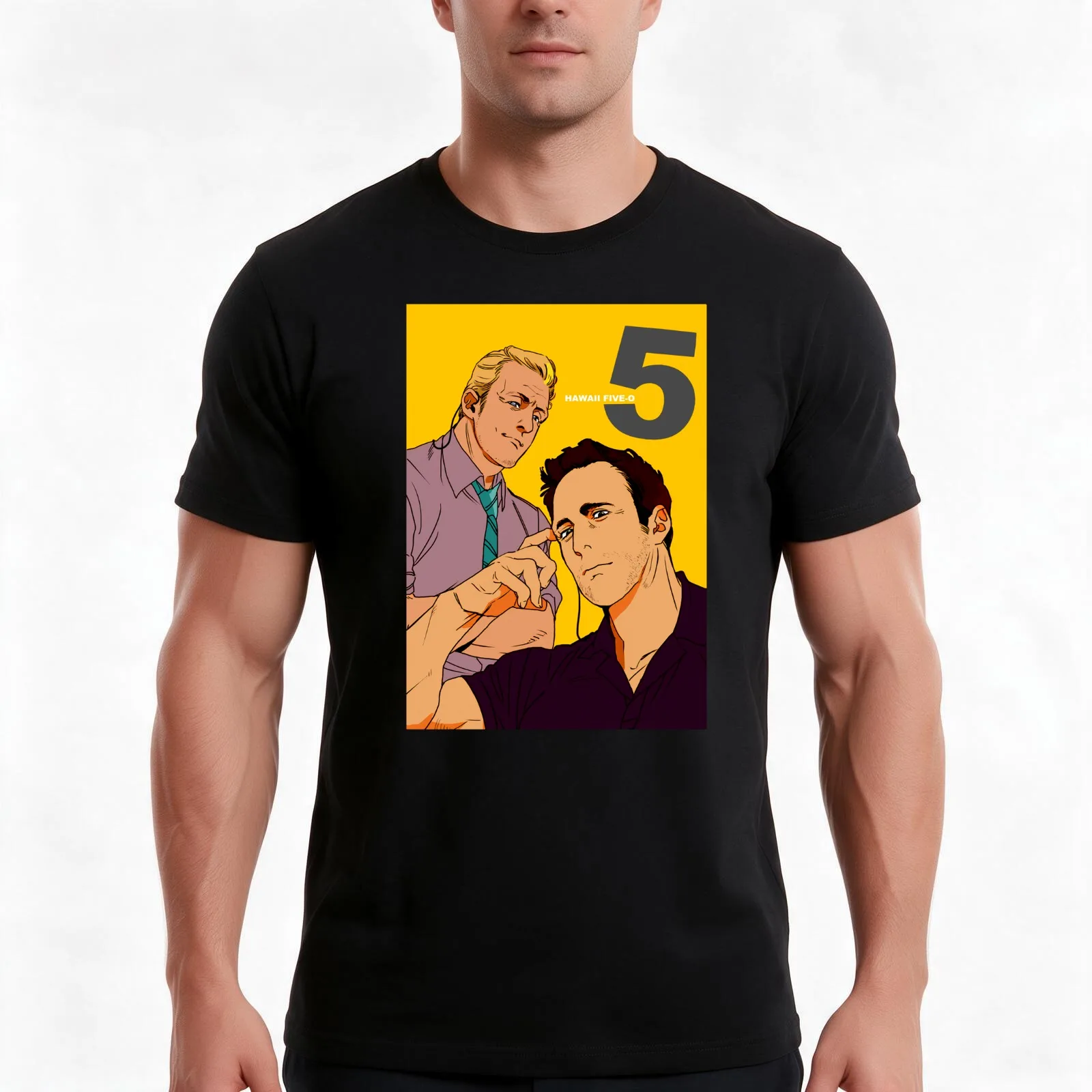 Hawaii Five 0 Alex And Daniel T-Shirt, Summer Casual Cotton Tee, Oversized Streetwear Tops, Vintage Graphic Print, 100% Cotton
