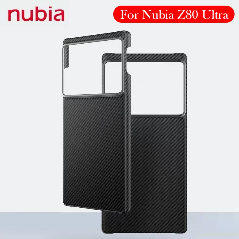 

Чехол из углеродного волокна для ZTE Nubia Z80 Ultra Kevlar, задняя крышка с беспроводной зарядкой для NUBIA Z80 ULTRA