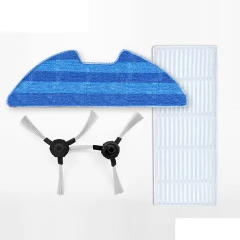 Vacuum Cleaner Mop Cloth Side Brush Filter for for kitfort kt-566 KT-552 KT-565 Vacuum Cleaner Parts Brushs Filter Mop Cleanging