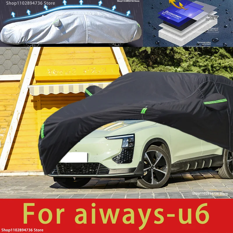 For aiways-u6 fit Outdoor Protection Full Car Covers Snow Cover Sunshade Waterproof Dustproof Exterior Car accessories