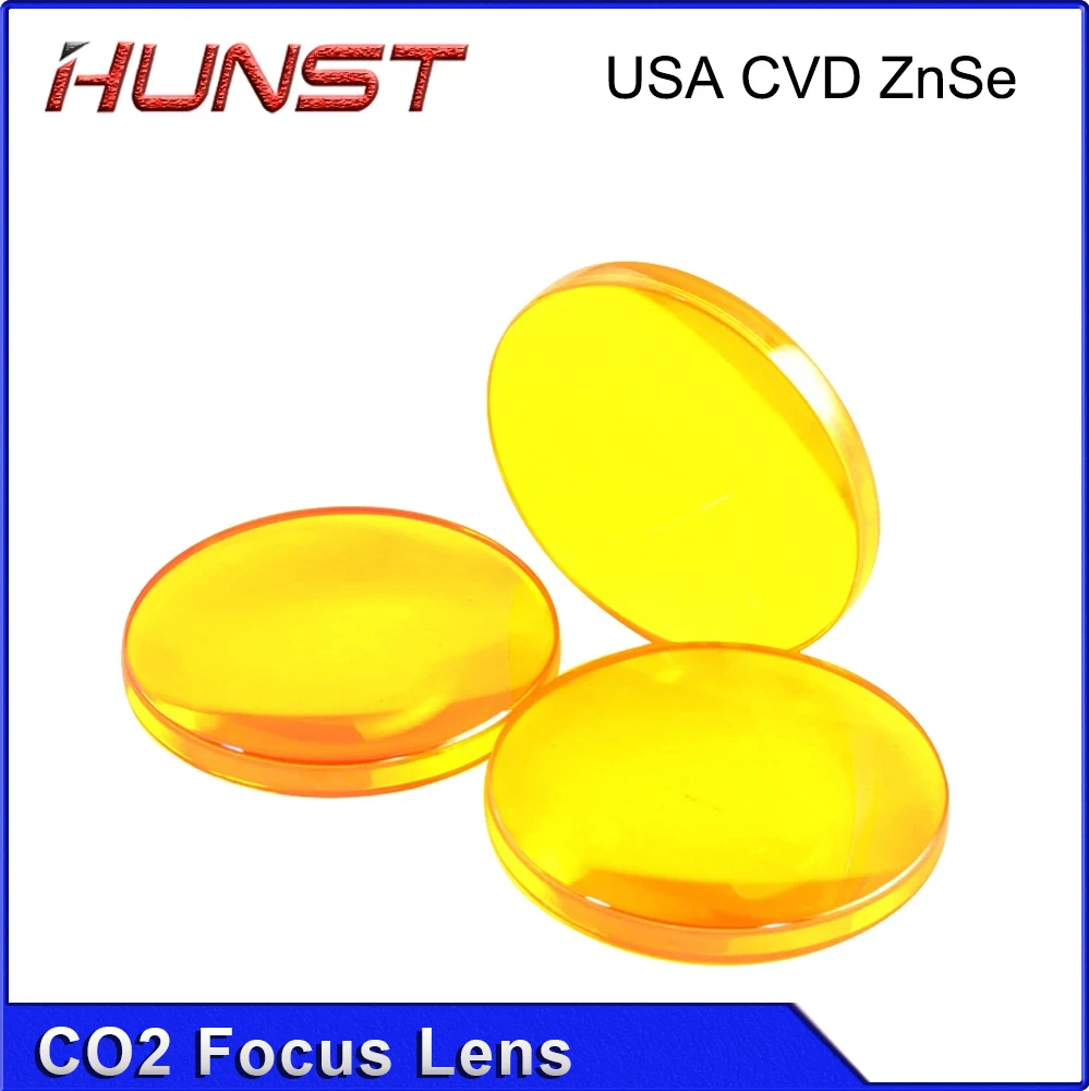 HUNST USA CVD ZnSe Focus Lens Dia 12mm 18mm 19.05mm 20mm FL 38.1 50.8 63.5 76.2 101.6mm For Co2 Laser Engraving Cutting Machine