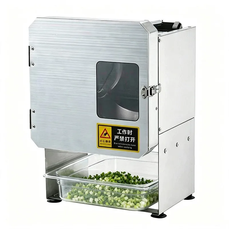 Commercial vegetable cutter: fully automatic track-type stainless steel electric multifunctional dicing and shredding machine