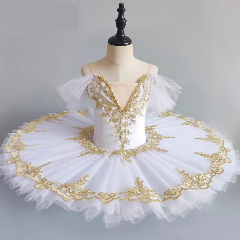 Ballet profissional tutu para meninas, prato azul e rosa, panqueca tutu, vestido de bailarina, mulheres e crianças, traje de baile infantil