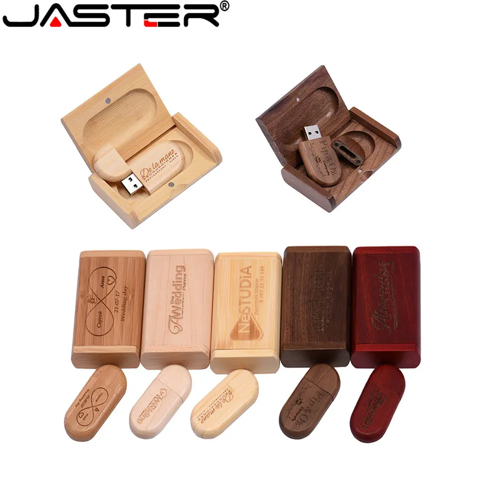 Wood+Box USB Flash Drives 128GB Buddhism Souvenir USB 2.0 Memory Stick 64GB Free Custom Logo Pen Drive 32GB Buddhist U Disk 16GB