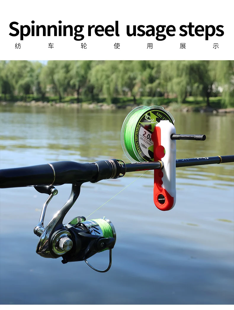 Tragbarer Angelschnurwickler für Baitcasting- und Spinnrollen, ABS-Spulenmaschine, Karpfenangel-Zubehör, Wickelwerkzeuge – Detail 4