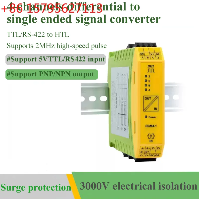 Differential to Single Ended Collector TTL/RS422 to HTL Servo Feedback Encoder Signal Enters PLC4 Channel