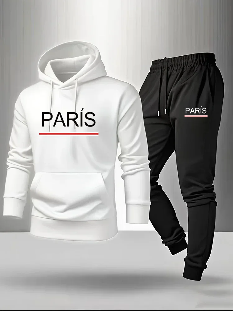 Fashion Men's Tracksuit Daily Casual Hoodie Sweatshirts Outdoors Fitness Sports Jogging Clothes Autumn Winter Running Sportswear