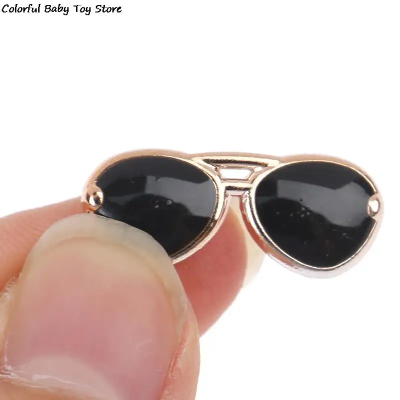 10Pcs Mini Sunglasses Flatback Resin DIY Decor Play Toys for Dolls Accessories