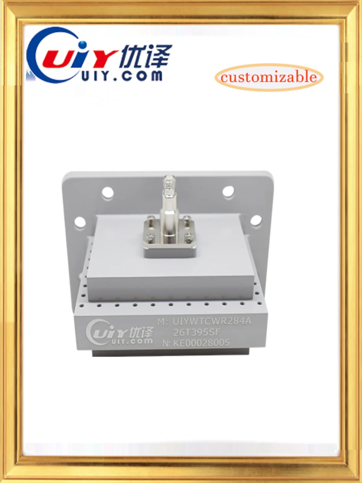 

Frequency 2.6-3.95GHz waveguide coaxial conversion WR284(BJ32) to N, SMA, 7/16 connector