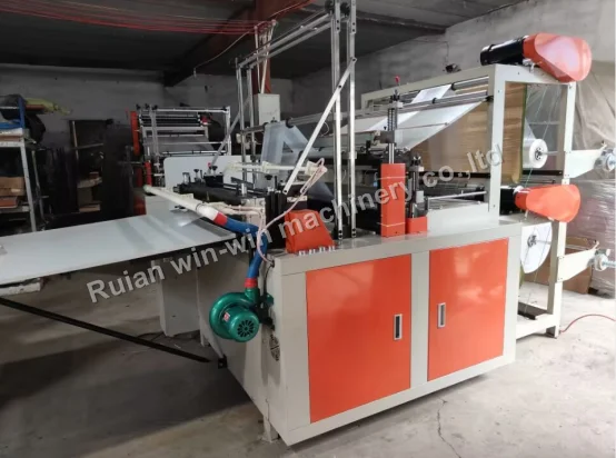 New Two-Layer PE Poly T-Shirt Bag Making Machine for Manufacturing Plant for Bottom Sealing and Cutting with Reliable Motor