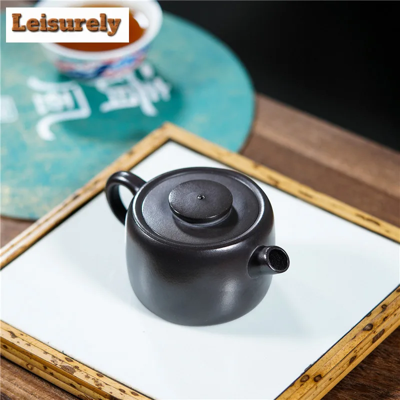 175ml Vintage Yixing Purple Clay Teapots Handmade Pot Raw Ore Stone Yellow Mud Kettle With Strainer Chinese Zisha Tea Set Craft