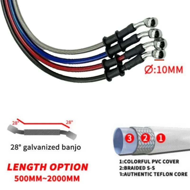 2X 유니버설 30cm-220cm 28 ° 오토바이 - Motorcycle Brake Cable 리뷰 및 가격