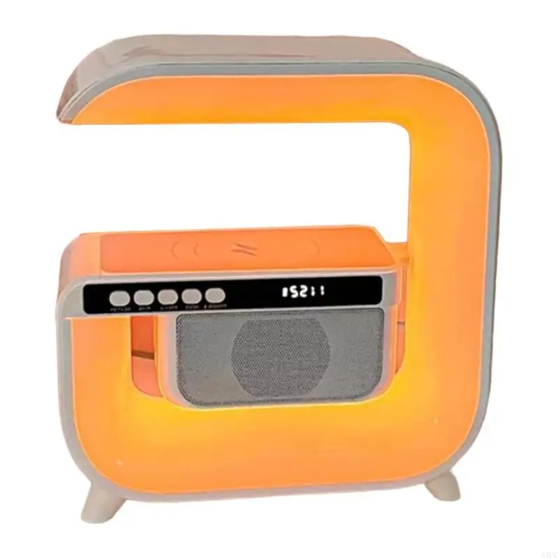 مصباح غرفة نوم 83cc وشحن لاسلكي لشاحن الهاتف BT5.2 اتصال سريع