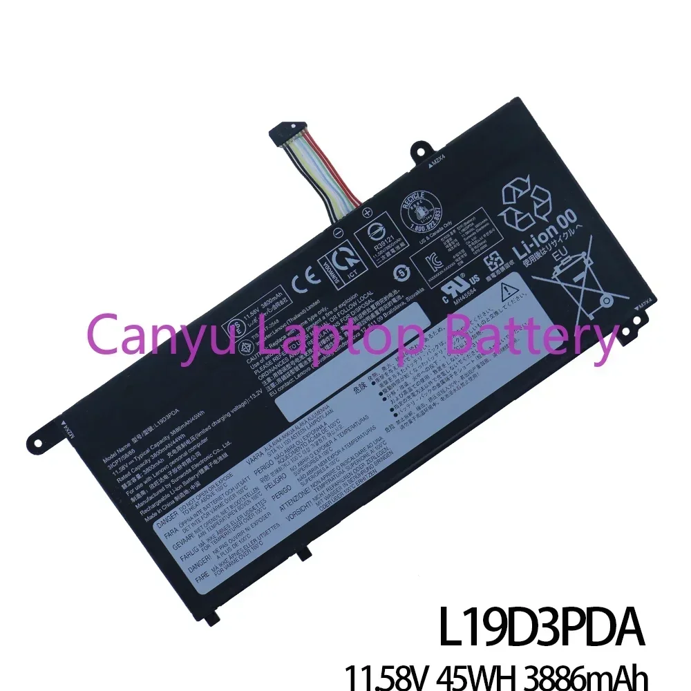 2024 L19D3PDA  Battery For Lenovo SB10Z21196 SB10Z21208 New Laptop battery