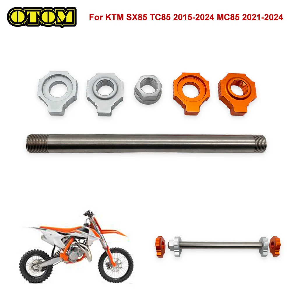 Eje trasero de motocicleta para KTM HUSQVARNA GASGAS con bloque de tuerca eje de cubo de rueda pivotante SX85 TC85 2015-2024 MC85 2021-2024 Freeride