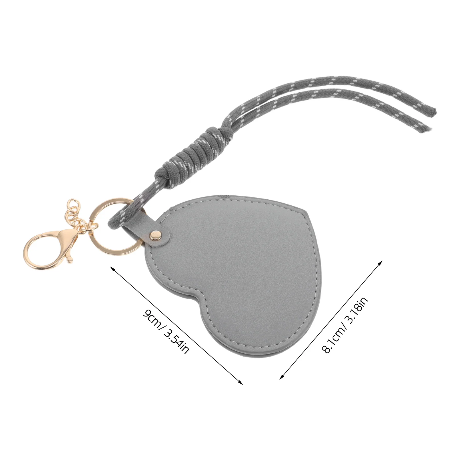 2Pcs Heart Shaped Handheld Mirror 360 Rotating Travel Makeup Compact Portable Lightweight Durable Cute Purse Accessory