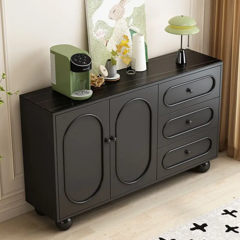 # Buffet de salle à manger en bois massif, armoire de rangement modulable, armoire de salon, meuble pour tasses à thé