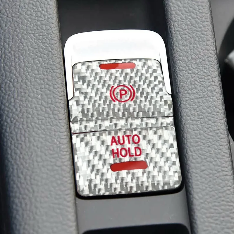2 Stück Auto-Styling Handbremshebel-Panel-Knopfabdeckung Zierleisten-Aufkleber für VW Golf 7 7.5 MK7 Arteon CC 2015-2019 Innenraum-Aufkleber – Detail 12
