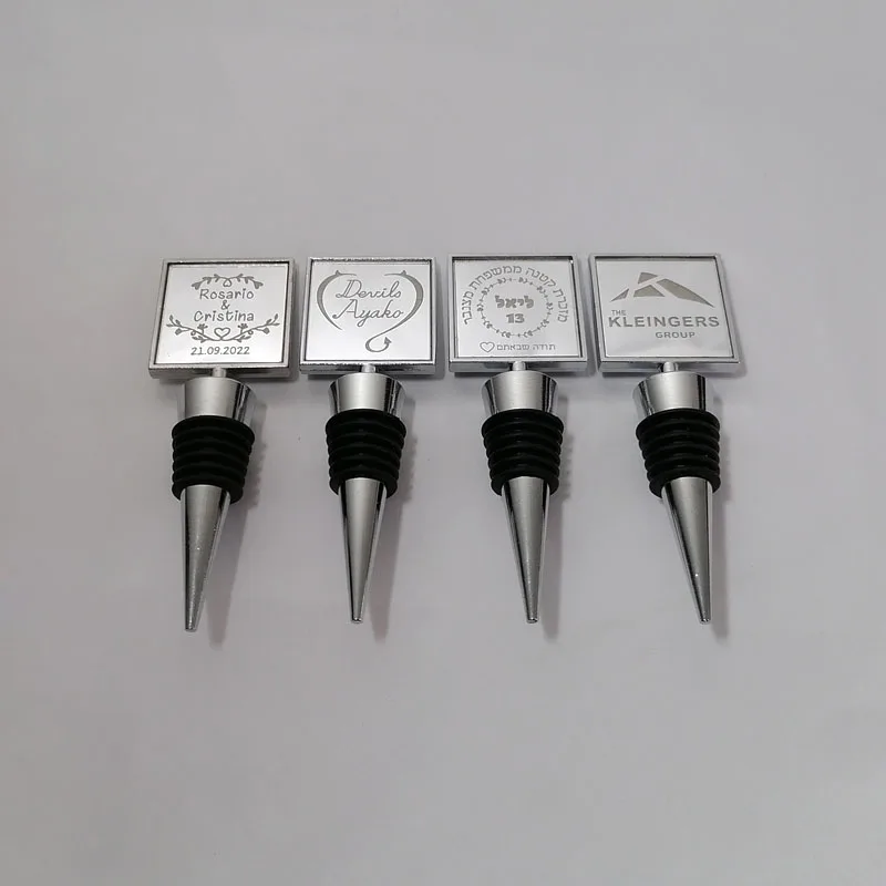 

Custom Square Both Side Logo Wine Bottle Stopper, Home ,Family ,Bars ,New Year Decor ,Wedding Christmas gifts Valentines Gifts