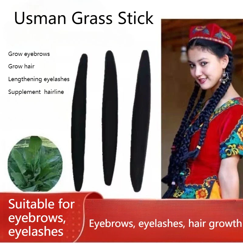 Usman Grass Stick für Augenbrauenstift, Wimpern- und Haaransatzpflege, Augenbrauen, Wimpern, Haarwachstum
