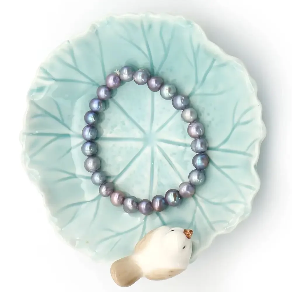 

8-9mm Baroque Pearl Beaded Bracelet Irregular Round Freshwater Pearl Straight Hole Loose Bead Necklace Earring Accessory 1strand