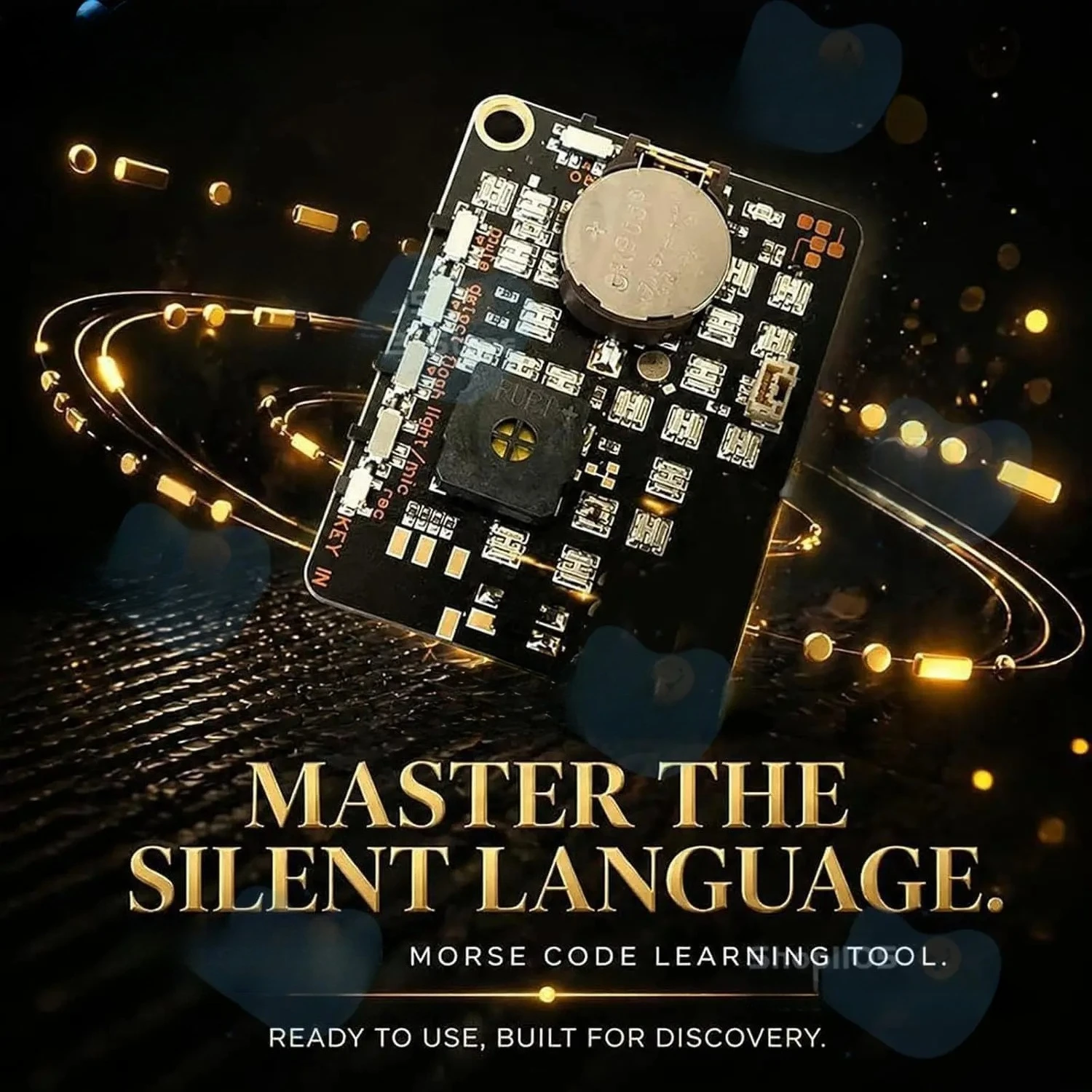 Morse Code Trainer Card Pro Led edition, PCB Electronic Learning Tool,Portable Telegraph Practice Kit for Adults,HAM Radio